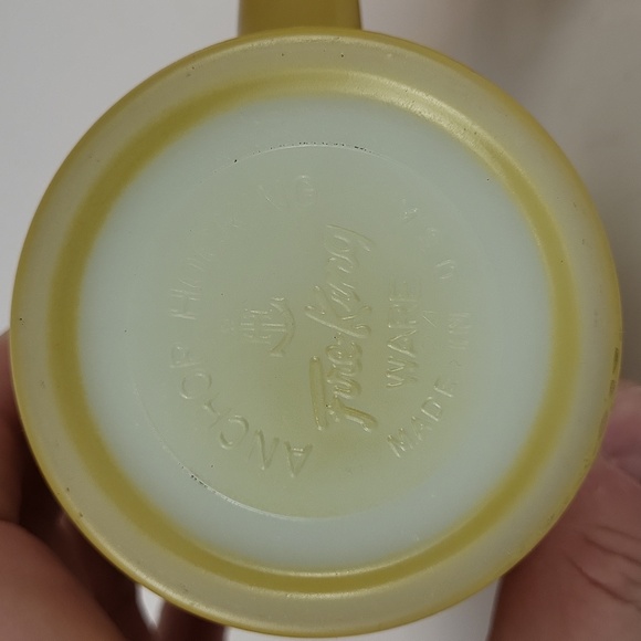 2 - Fire King Anchor Hocking Camelot Thumbprint Mugs "Rare" Coin Dot - Picture 12 of 16